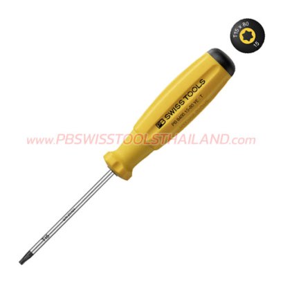 PB8400-15-80YE (PB8400RB) ไขควงท็อกซ์ด้าม SWISSGRIP ขนาด 15x80x175 มม. PB SWISS TOOLS