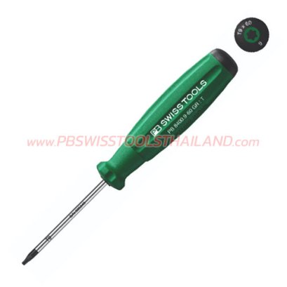 PB8400-9-60GR (PB8400RB) ไขควงท็อกซ์ด้าม SWISSGRIP ขนาด 9x60x140 มม. PB SWISS TOOLS