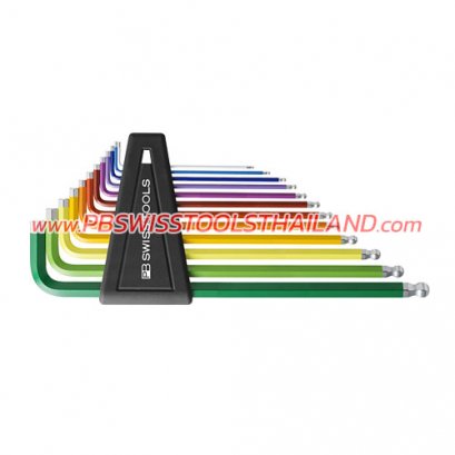 ชุดประแจหกเหลี่ยมหัวบอลยาว PB212ZLH-12RB