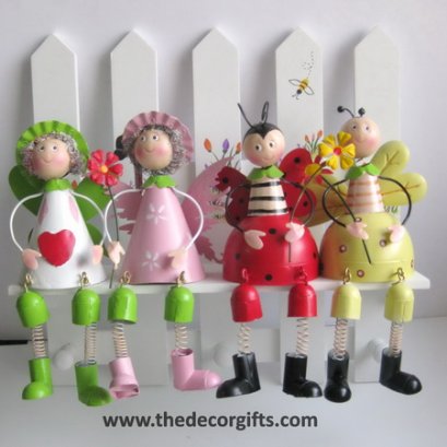 ตุ๊กตาสังกะสี เทพผึ้งน้อยห้อยขา (4 ตัว) ขนาดกลาง