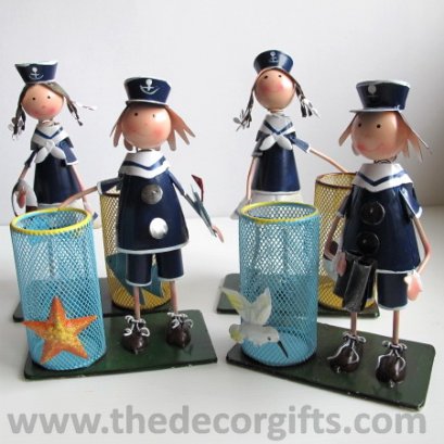 ตุ๊กตาสังกะสี กะลาสีตะกร้า (4 ตัว) ขนาดกลาง