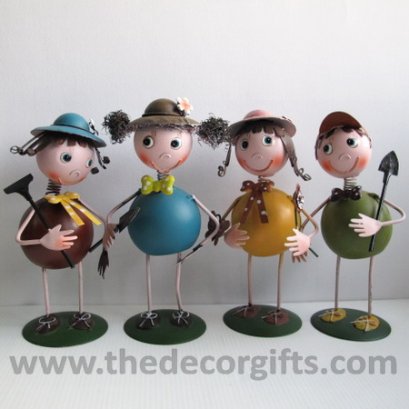 ตุ๊กตาสังกะสี ตัวอ้วนกลม (4 ตัว) ขนาดกลาง