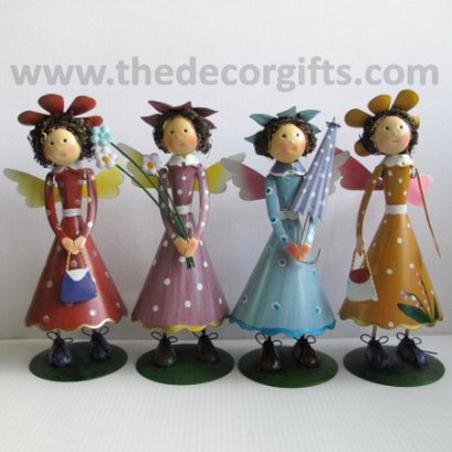 ตุ๊กตาสังกะสี Polkadot (4 ตัว) ขนาดกลาง