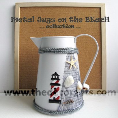 เหยือกสังกะสี (ใหญ่) ลายประภาคาร แนวทะเล