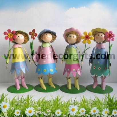 ตุ๊กตาสังกะสี สาวน้อยดอกไม้หวานเย็น (4 ตัว) ขนาดกลาง