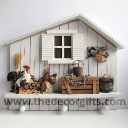 ขอแขวนไม้ บ้านไก่