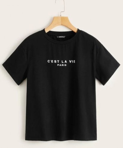 เสื้อยืด สีดำ