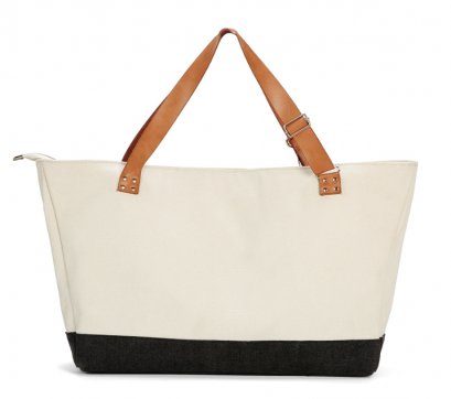 กระเป๋าผ้าแคนวาส สายหนัง