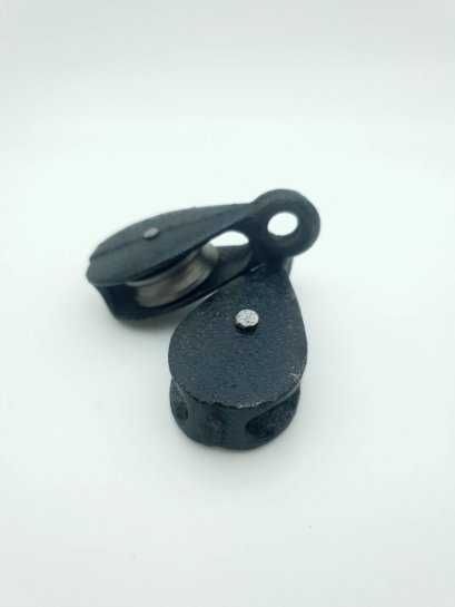 Black steel pulley, rope pulley, steel pulley 1.1/4 inches