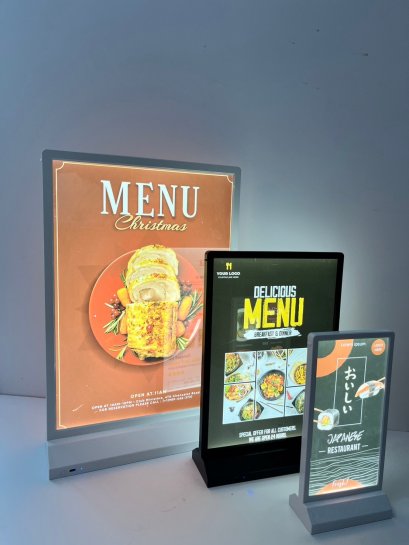 Menu light sign size 29.7 x 42.0 cm (A3)