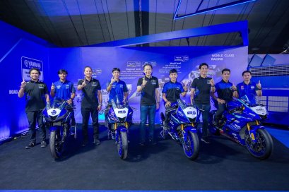 ยามาฮ่าจัดมีทแอนด์กรี๊ด กระทบไหล่ 4 ดาวรุ่ง ไทยแลนด์เรซซิ่งทีม ในงาน MotoGP2025