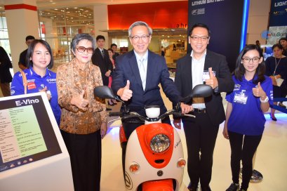ยามาฮ่าจัดแสดงรถจักรยานยนต์ไฟฟ้า ยามาฮ่า E-Vino ในงาน TAPA 2018