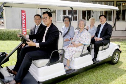 ยามาฮ่ามอบรถไฟฟ้าอเนกประสงค์เพื่อใช้ประโยชน์ในโรงเรียนจิตรลดา 