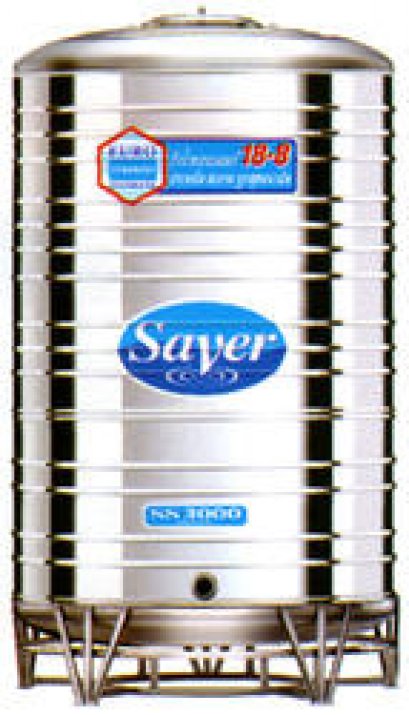 ถังน้ำก้นนูน SAVER SS-3000 3000 ลิตร+ขา สแตนเลส