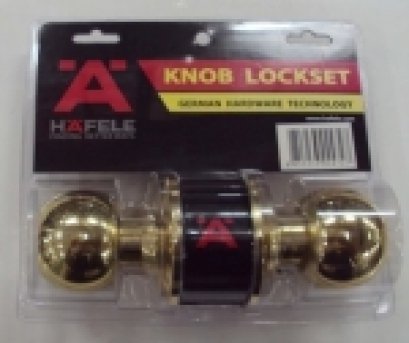 ลูกบิดห้องน้ำทองเหลืองเงา HAFELE 911.64.220