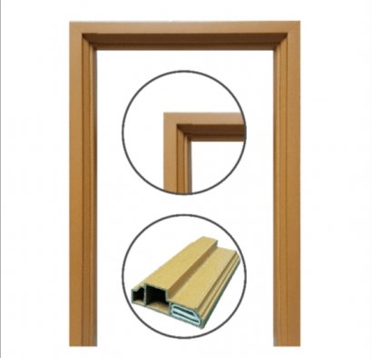 วงกบแชมป์ 70x180 P ลายไม้สักทอง