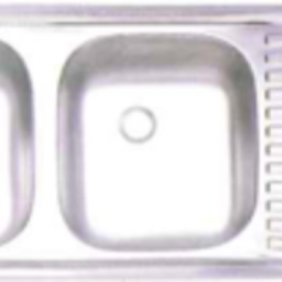 อ่างซิงค์สเตนเลส 2 หลุม สะดือ B PREMA PM821TD2B