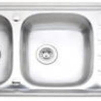 อ่างซิงค์สเตนเลส 2 หลุม สะดือ B PREMA PM841TD2B