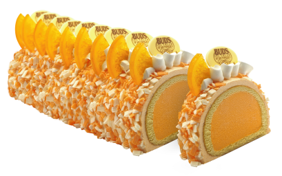 Bud's Ice Cream Cake Roll Orange Sherbet (2 Lb.)