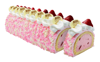 Bud's Ice Cream Cake Roll Strawberry (2 Lb.)