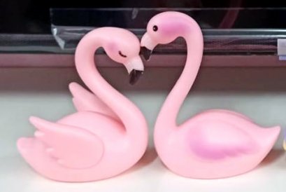 ตุ๊กตาหงส์คู่สีชมพู