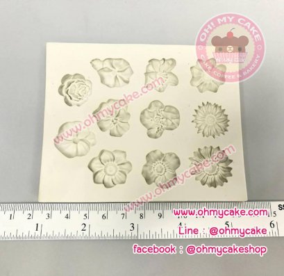 แม่พิมพ์ซิลิโคนดอกไม้คละแบบ