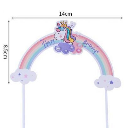 กระดาษHBDสายรุ้งและยูนิคอน (1 แพค 5 ชิ้น)