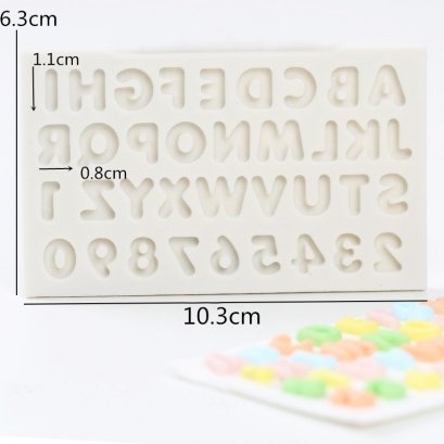 ซิลิโคนโมลอักษรภาษาอังกฤษ A-Z 03