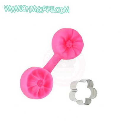 แม่พิมพ์ซิลิโคนดอกไม้พร้อมตัวตัด