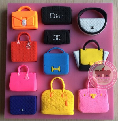 ซิลิโคนโมลรูปกระเป๋าคละแบบแบรนด์เนม