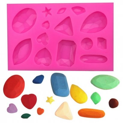 แม่พิมพ์ซิลิโคนรูปเพชรคละแบบ