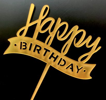 ป้าย HBD acrylic  ธง (10ชิ้น)