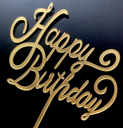 ป้ายHBDอะคริลิคไม่โครงฟอนต์เขียน 02 (แพ็ค 10 ชิ้น)