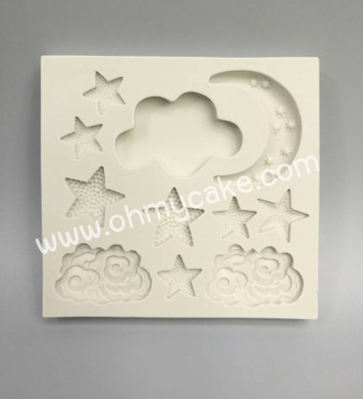 แม่พิมพ์ซิลิโคนรูปพระจันทร์ ดาว ก้อนเมฆ