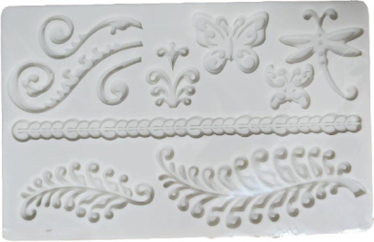 ซิลิโคนโมลรูปใบไม้และผีเสื้อ