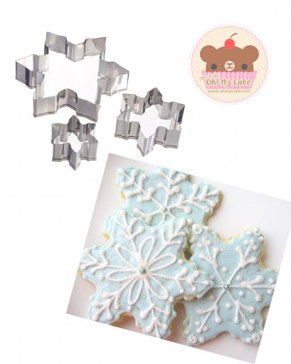 ตัวตัดสแตนเลสรูปสโนเฟค 5 ขนาด