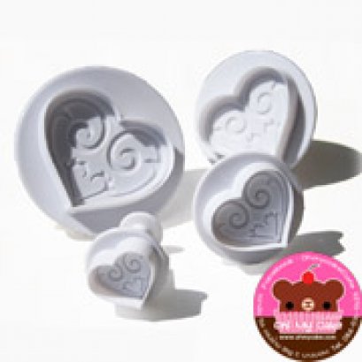 ตัวตัดสปริงรูปหัวใจ 4 ขนาด