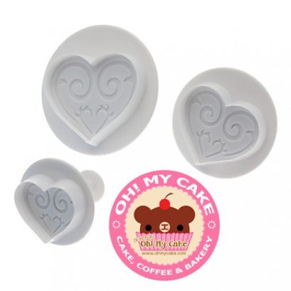 ตัวตัดสปริงรูปหัวใจ 3 ขนาด