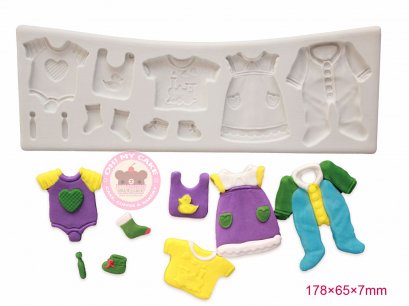 แม่พิมพ์ซิลิโคนรูปเสื้อผ้าเด็กเล็ก