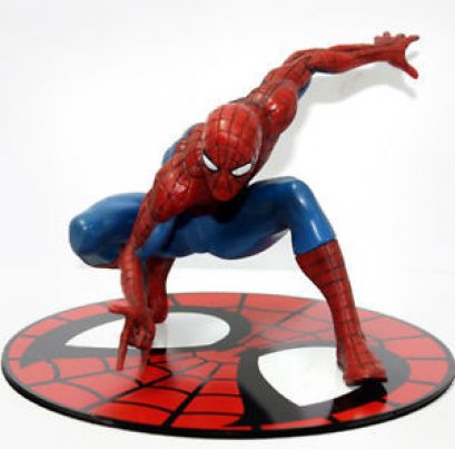 ตุ๊กตาสไปเดอร์แมนพร้อมฐานลายหน้าสไปเดอร์แมน