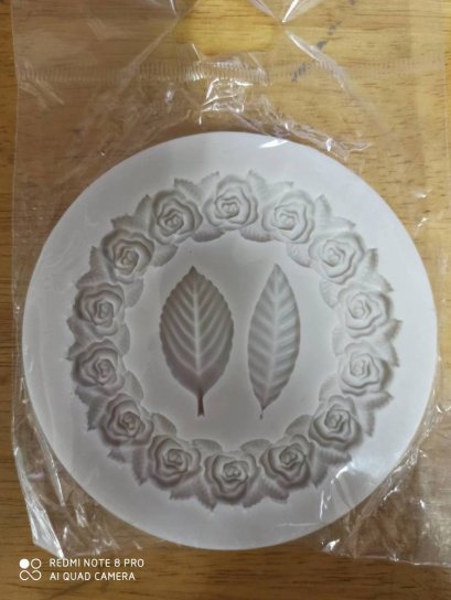 ซิลิโคนโมลมงกุฏดอกไม้และใบไม้