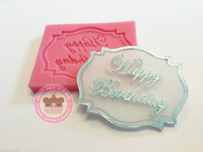 แม่พิมพ์ซิลิโคนป้าย Happy Birthday
