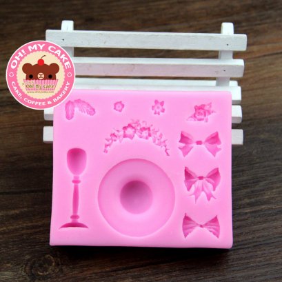 ซิลิโคนโมลรูปหมวกและโบว์