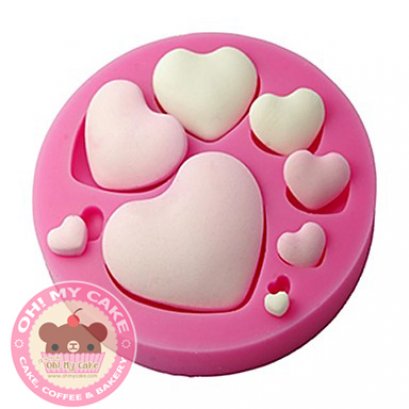 แม่พิมพ์ซิลิโคนรูปหัวใจคละขนาด