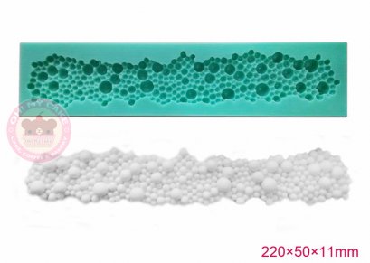 แม่พิมพ์ซิลิโคนขอบข้างรูปสร้อยไข่มุกแบบแผง