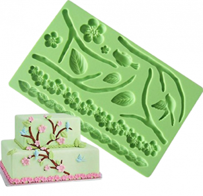 ซิลิโคนโมลรูปดอกไม้และใบไม้
