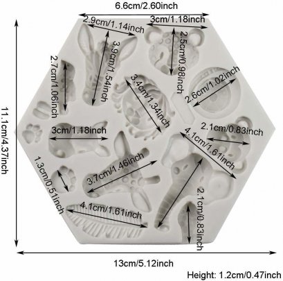 ซิลิโคนโมลรูปสัตว์คละแบบ