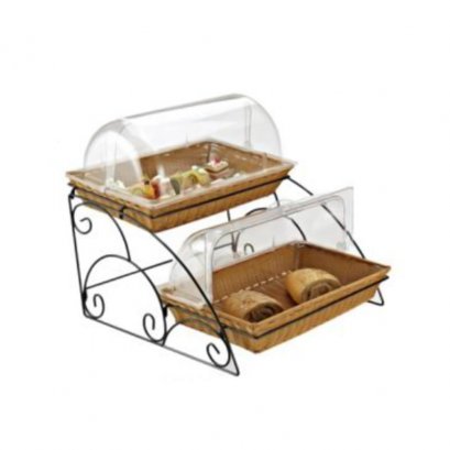 ถาดโชว์ขนมและผลไม้ สำหรับบุฟเฟ่ต์ ตะกร้าโชว์ขนม 2 ช้น XPA650