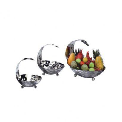 จานใส่ผลไม้ อาหาร สำหรับบุฟเฟ่ต์ สแตนเลสอย่างดี XPD129-3