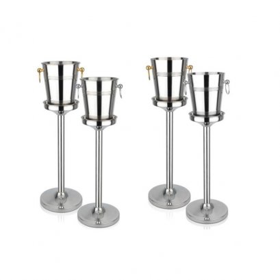 ถังน้ำแข็งพร้อมขาตั้ง สแตนเลส สำหรับใส่น้ำแข็ง แช่เบียร์ ไวน์ แชมเปญ งานปาร์ตี้